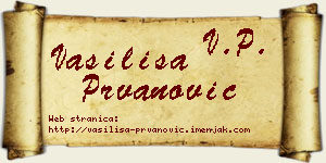 Vasilisa Prvanović vizit kartica